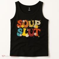 Soup Slut Groovy Sarcastic Funny Saying Christmas Tank Top thumb 2