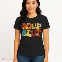 Soup Slut Groovy Sarcastic Funny Saying Christmas Women's T-Shirt thumb 4