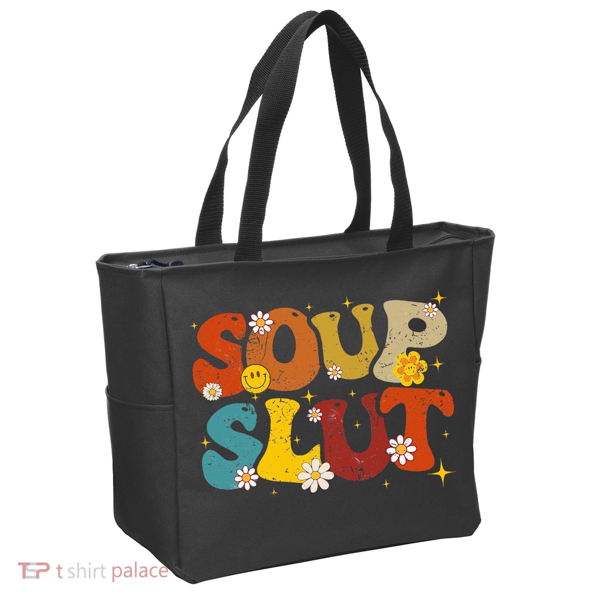 Soup Slut Groovy Sarcastic Funny Saying Christmas Tote Bag