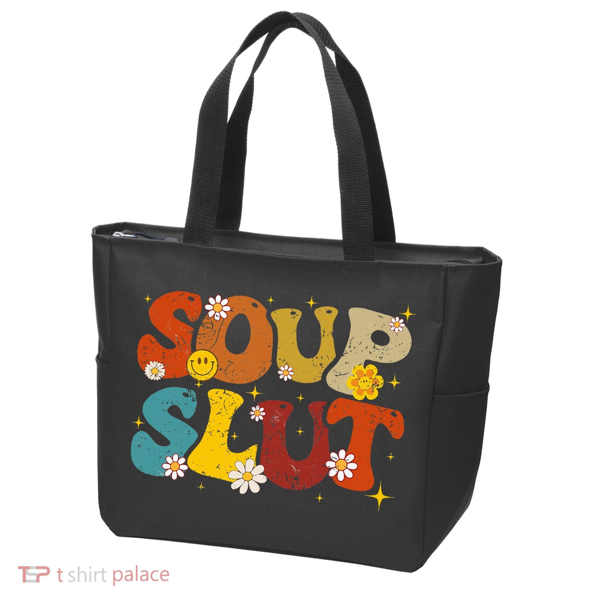 Soup Slut Groovy Sarcastic Funny Saying Christmas Tote Bag