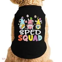 Sped Squad Gnome Eggs Teacher Student Easter Day Doggie Tank thumb 0