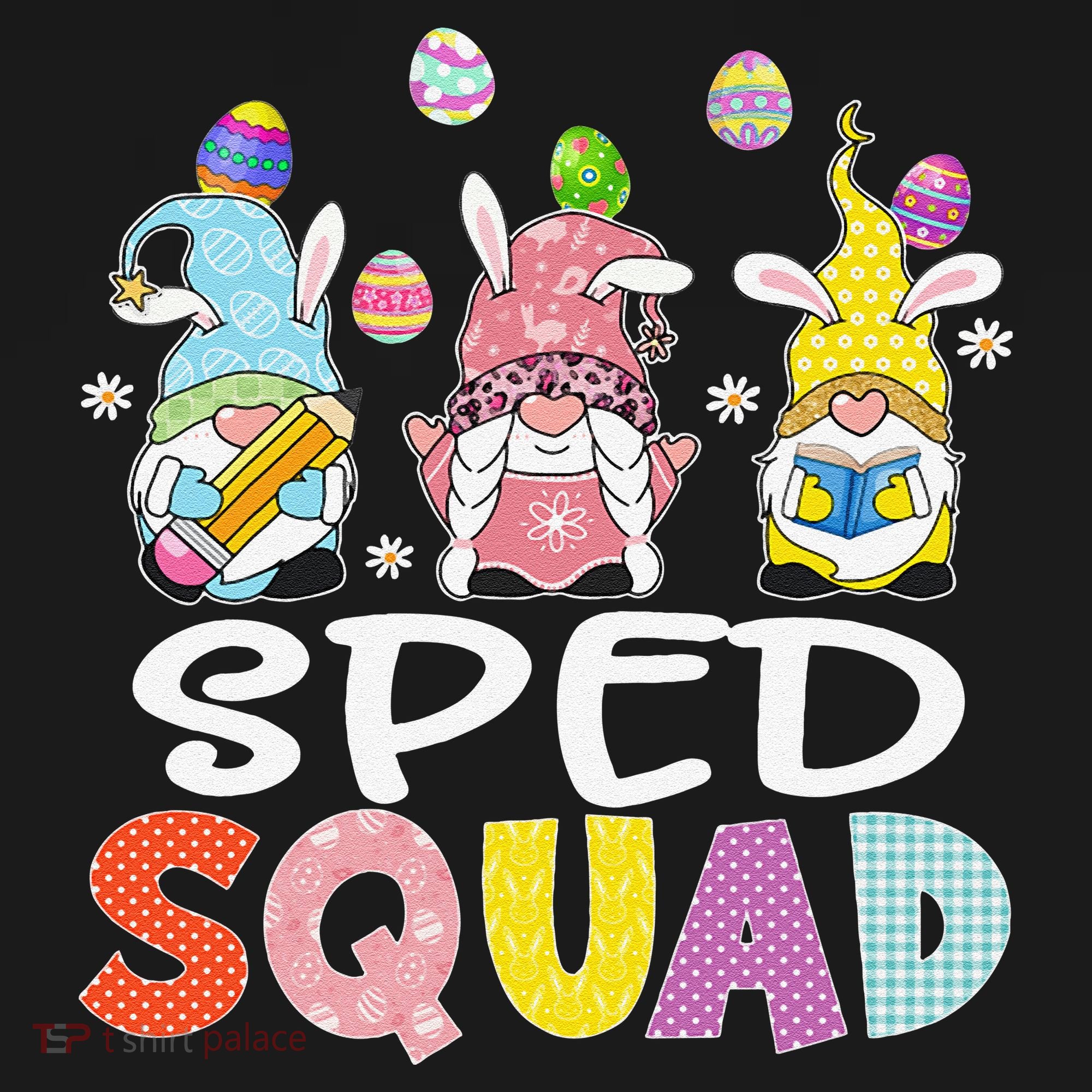 Sped Squad Gnome Eggs Teacher Student Easter Day Backpack