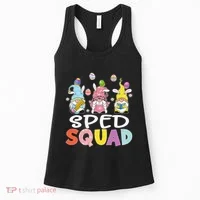 Sped Squad Gnome Eggs Teacher Student Easter Day Women's Tank Top thumb 0