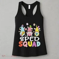 Sped Squad Gnome Eggs Teacher Student Easter Day Women's Tank Top thumb 3