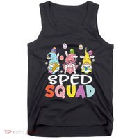 Sped Squad Gnome Eggs Teacher Student Easter Day Tank Top thumb 0
