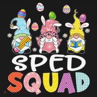 Sped Squad Gnome Eggs Teacher Student Easter Day Tank Top thumb 6
