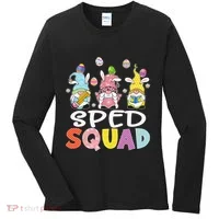 Sped Squad Gnome Eggs Teacher Student Easter Day Women's Long Sleeve Shirt thumb 0
