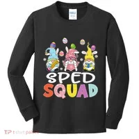 Sped Squad Gnome Eggs Teacher Student Easter Day Kids Long Sleeve Shirt thumb 0