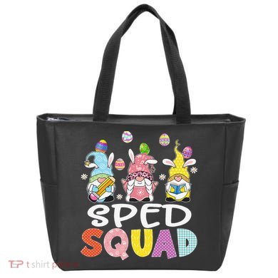 Sped Squad Gnome Eggs Teacher Student Easter Day Tote Bag