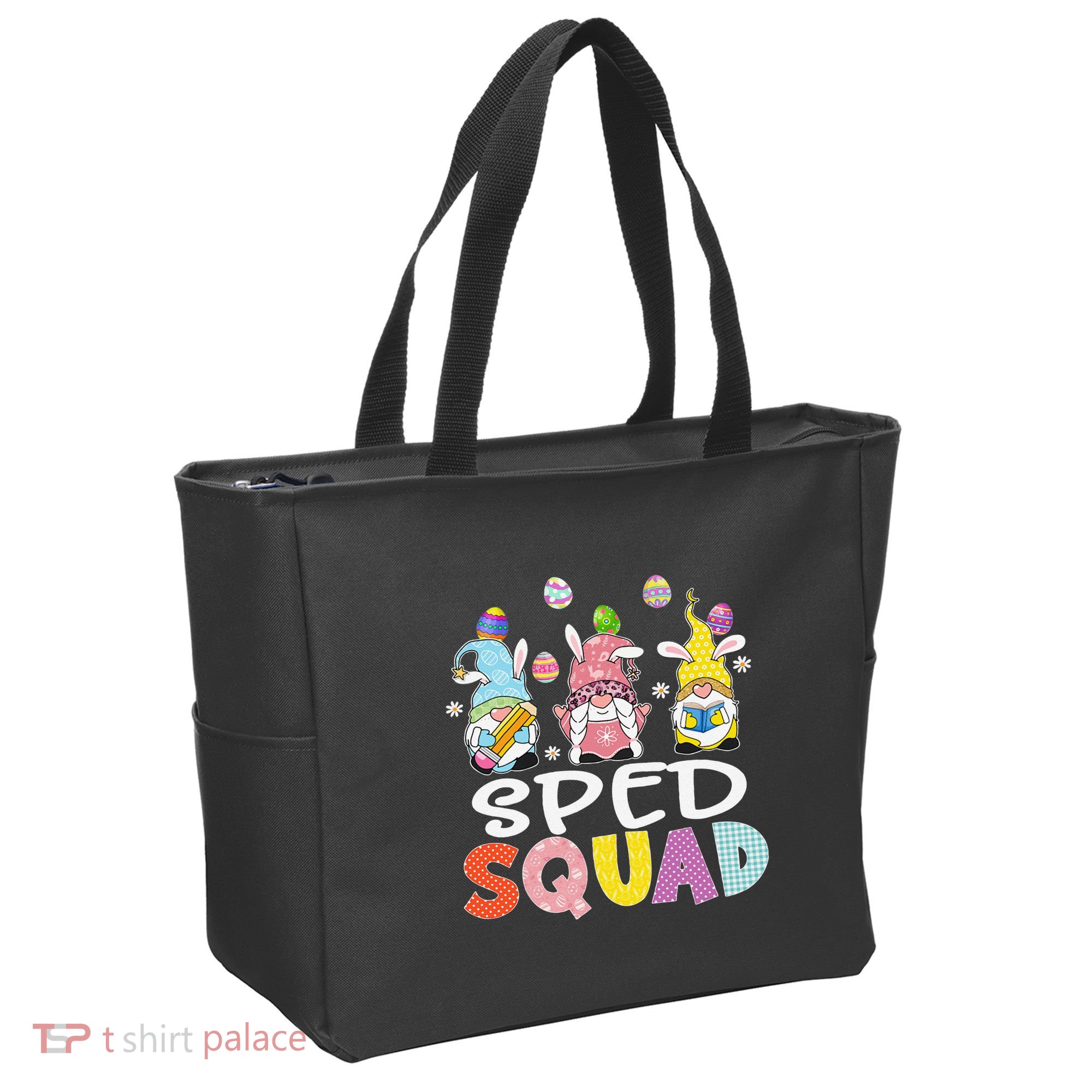 Sped Squad Gnome Eggs Teacher Student Easter Day Tote Bag