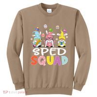 Sped Squad Gnome Eggs Teacher Student Easter Day Sweatshirt thumb 0
