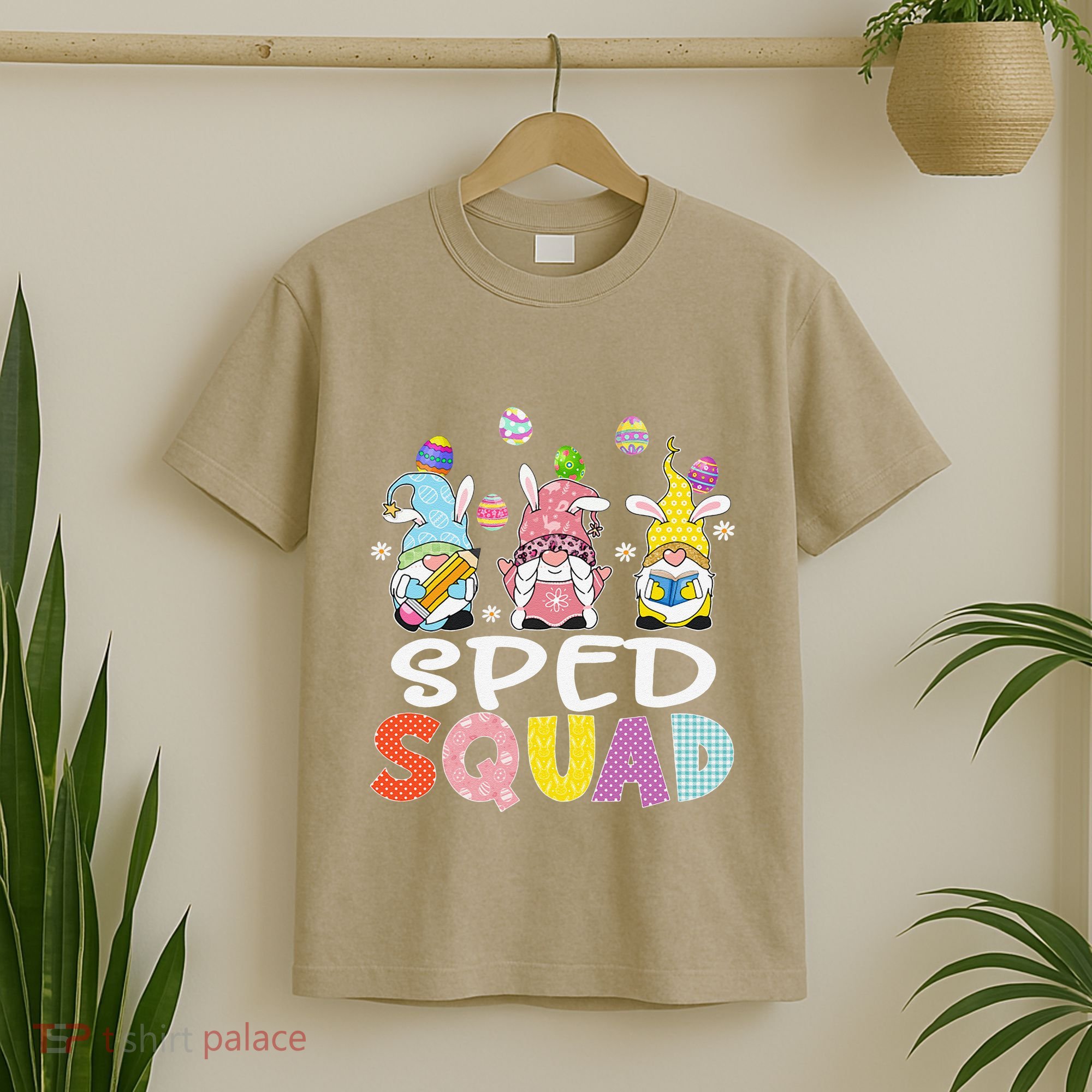 Sped Squad Gnome Eggs Teacher Student Easter Day T-Shirt