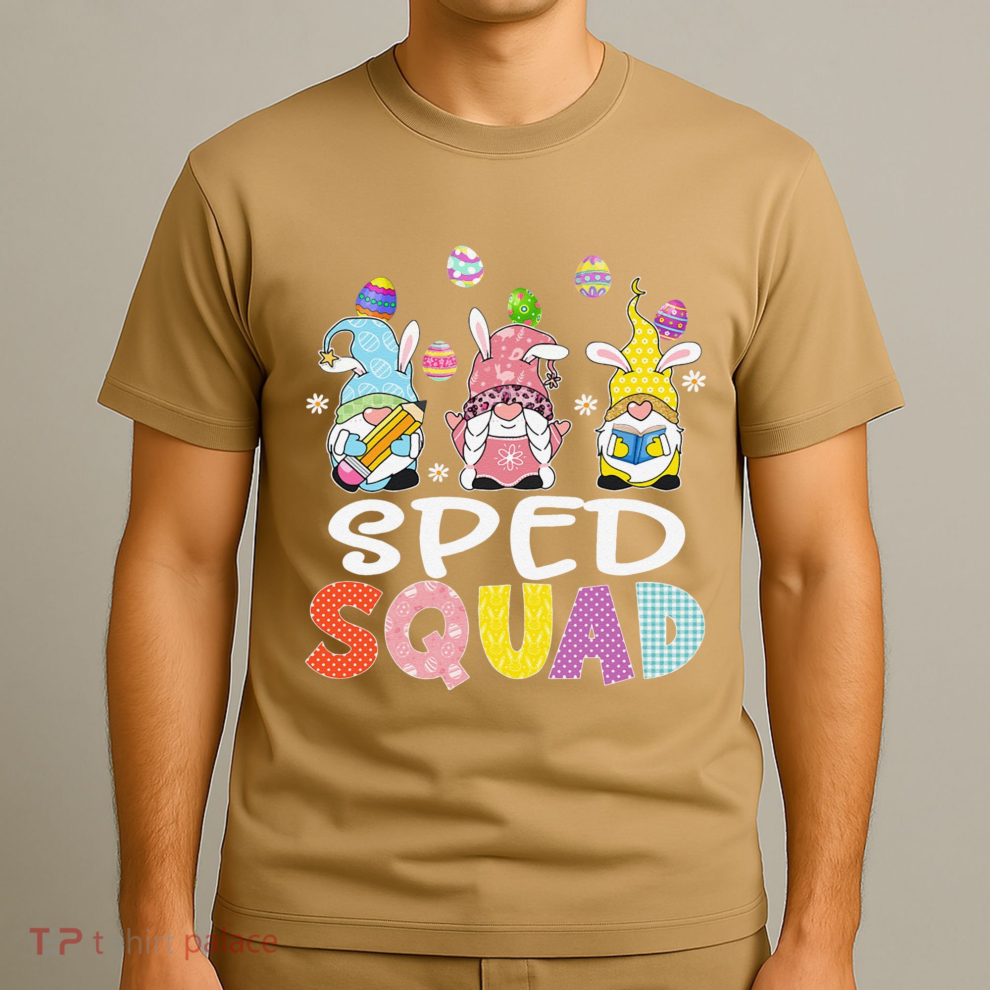 Sped Squad Gnome Eggs Teacher Student Easter Day T-Shirt