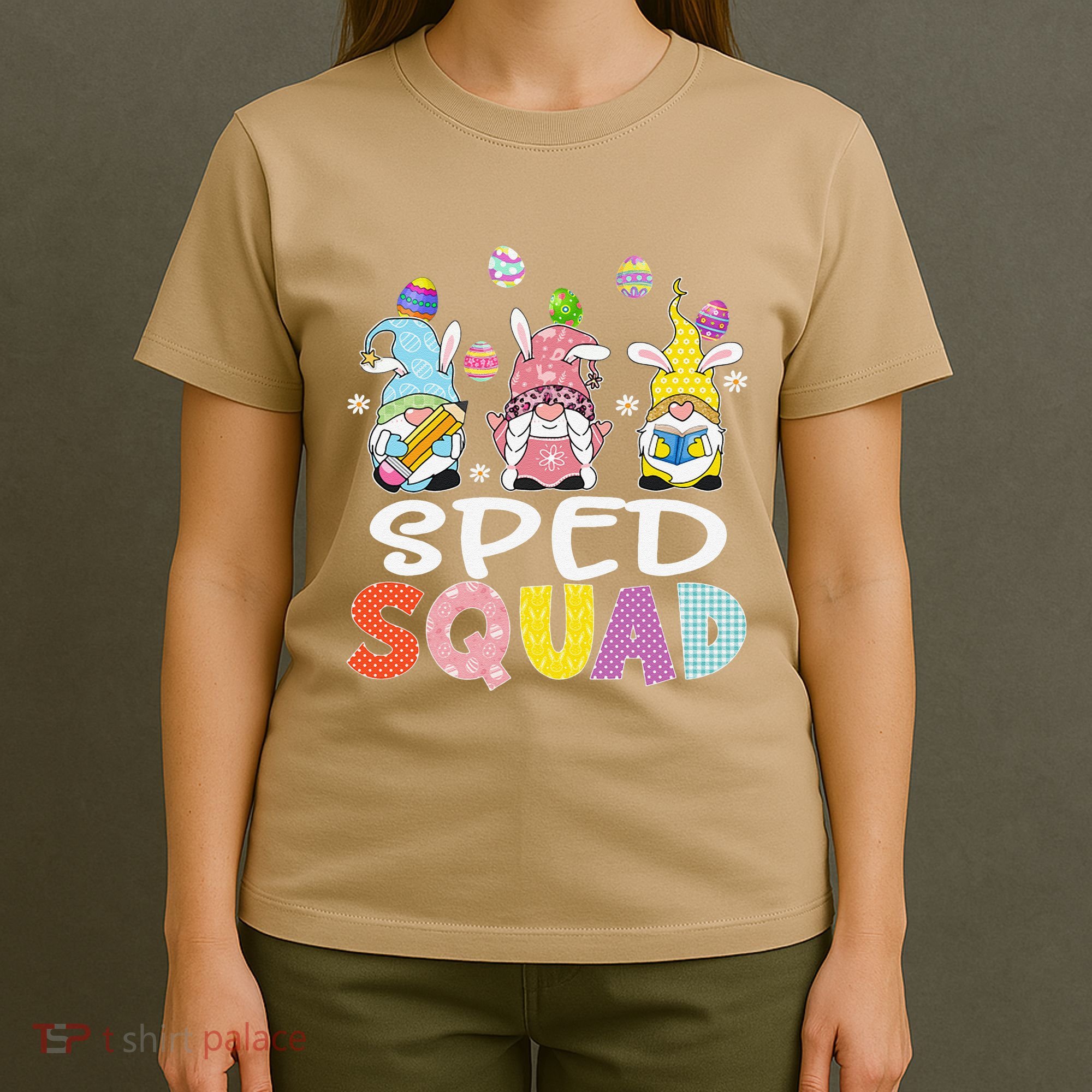 Sped Squad Gnome Eggs Teacher Student Easter Day T-Shirt