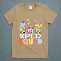 Sped Squad Gnome Eggs Teacher Student Easter Day T-Shirt thumb 5