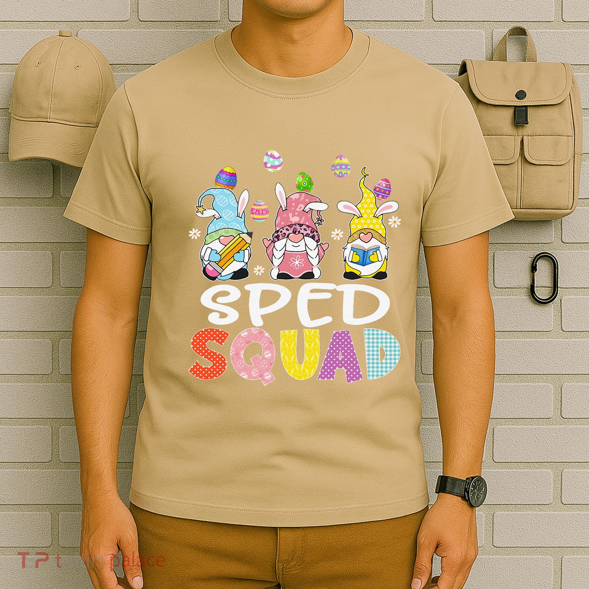 Sped Squad Gnome Eggs Teacher Student Easter Day T-Shirt