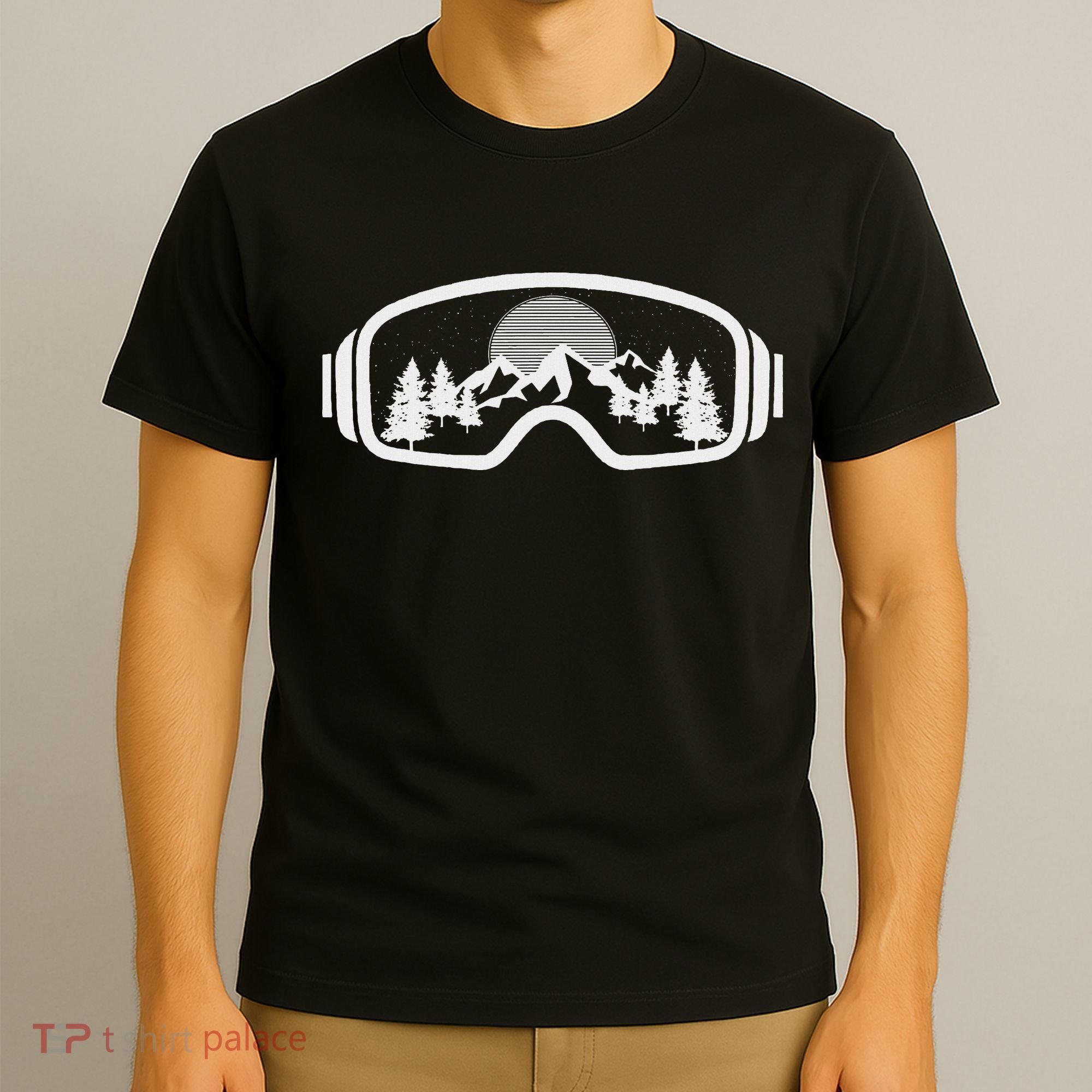 Ski Snowboard Goggles Skiing Snow Mountain Winter Gift T-Shirt