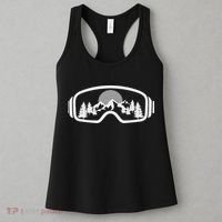 Ski Snowboard Goggles Skiing Snow Mountain Winter Gift Women's Tank Top thumb 3