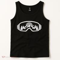 Ski Snowboard Goggles Skiing Snow Mountain Winter Gift Tank Top thumb 2