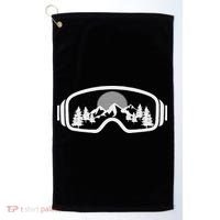 Ski Snowboard Goggles Skiing Snow Mountain Winter Gift Golf Towel thumb 0