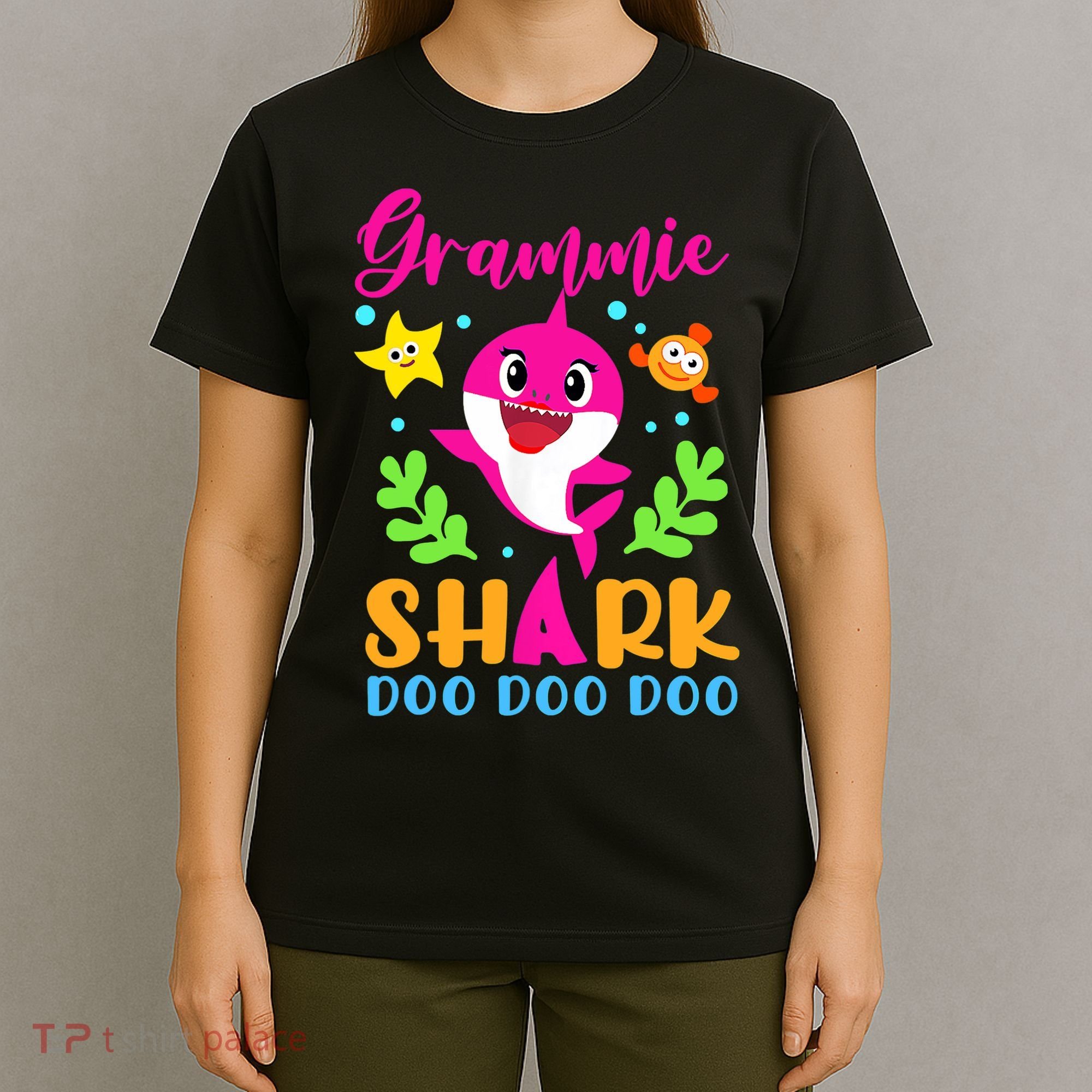 Shark Shirt Grammie Shirt Grammie Lover Family Mother's T-Shirt