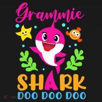Shark Shirt Grammie Shirt Grammie Lover Family Mother's T-Shirt thumb 7