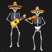 Skeleton Sombreros Guitar Fiesta Cinco De Mayo Women's Hoodie thumb 2