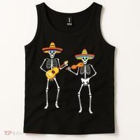 Skeleton Sombreros Guitar Fiesta Cinco De Mayo Tank Top thumb 2