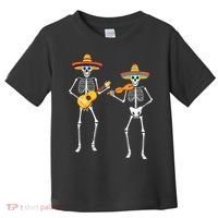 Skeleton Sombreros Guitar Fiesta Cinco De Mayo Toddler T-Shirt thumb 0