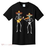 Skeleton Sombreros Guitar Fiesta Cinco De Mayo Kids T-Shirt thumb 0