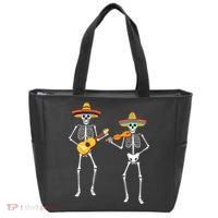 Skeleton Sombreros Guitar Fiesta Cinco De Mayo Tote Bag thumb 0