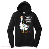 Santa’s silliest goose Funny Christmas Family  Women's Hoodie thumb 0