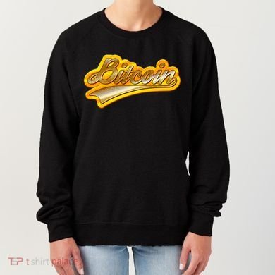 Sporty Style Gold Bitcoin Women's Sweatshirt
