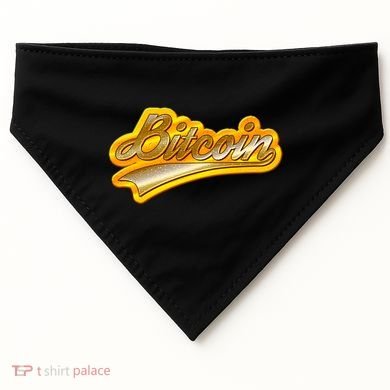 Sporty Style Gold Bitcoin USA-Made Doggie Bandana