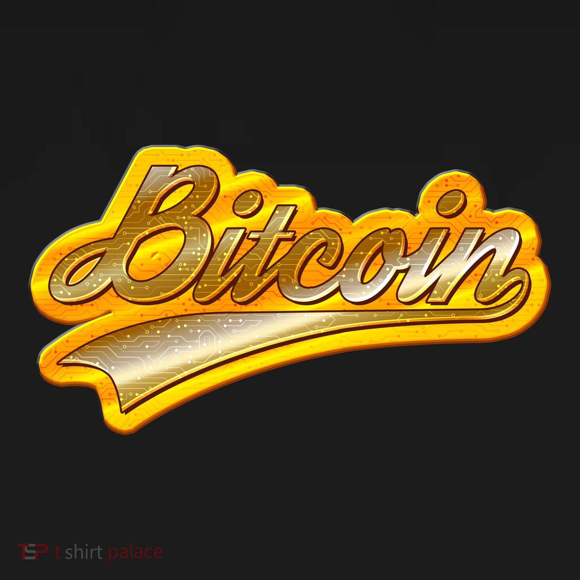 Sporty Style Gold Bitcoin USA-Made Doggie Bandana