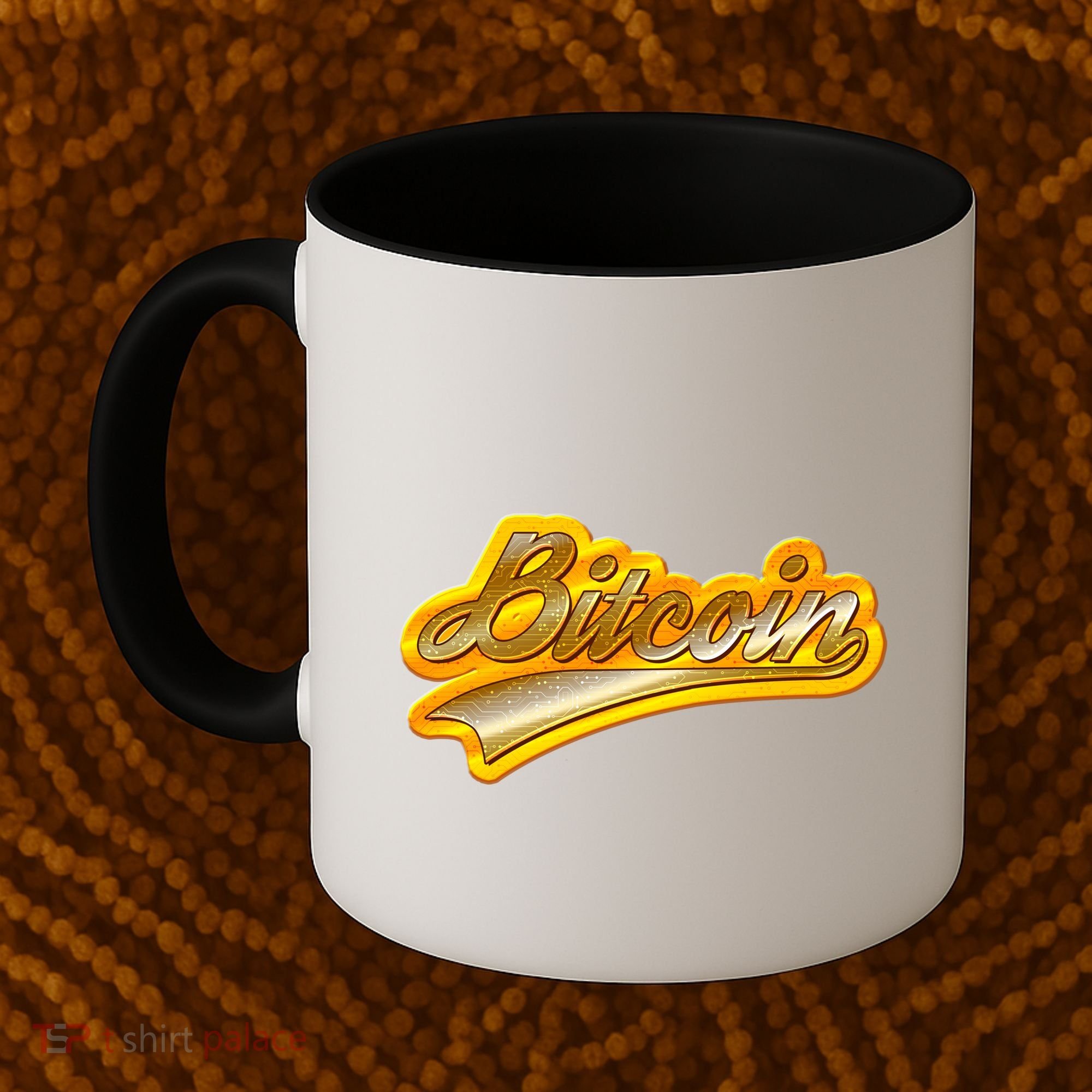 Sporty Style Gold Bitcoin Coffee Mug