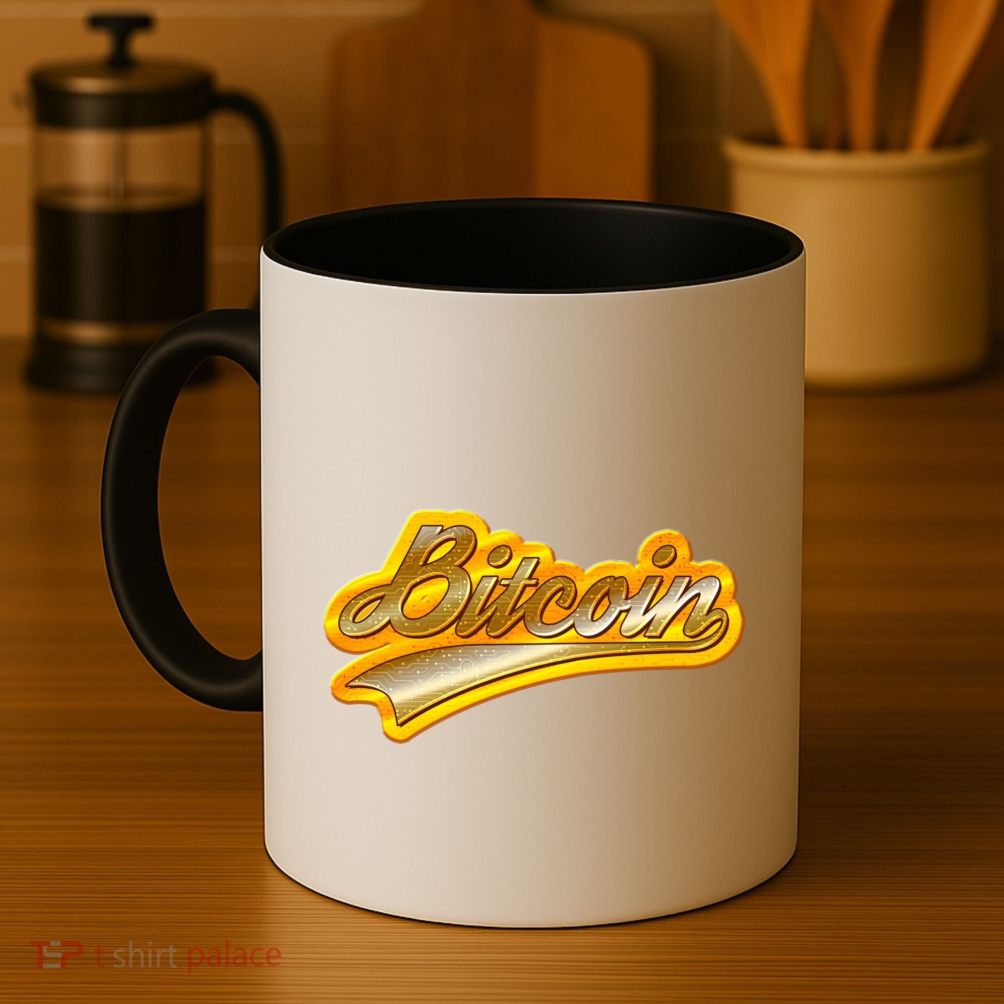 Sporty Style Gold Bitcoin Coffee Mug