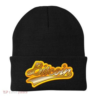 Sporty Style Gold Bitcoin Beanie