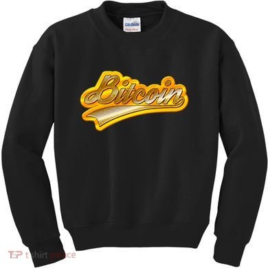 Sporty Style Gold Bitcoin Kids Sweatshirt