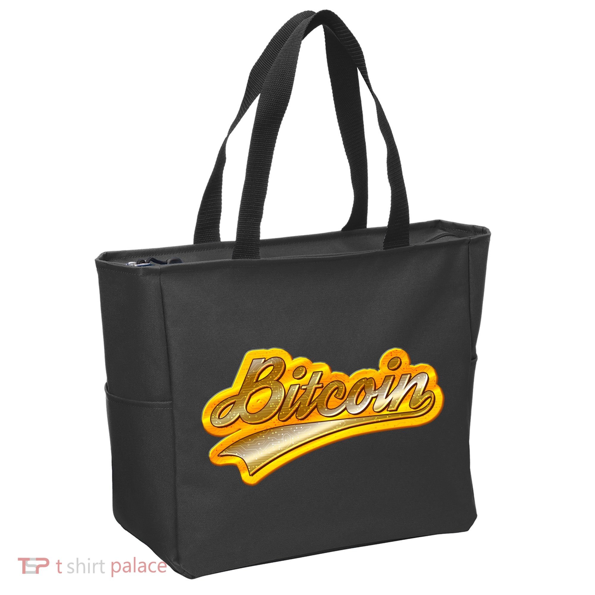 Sporty Style Gold Bitcoin Tote Bag