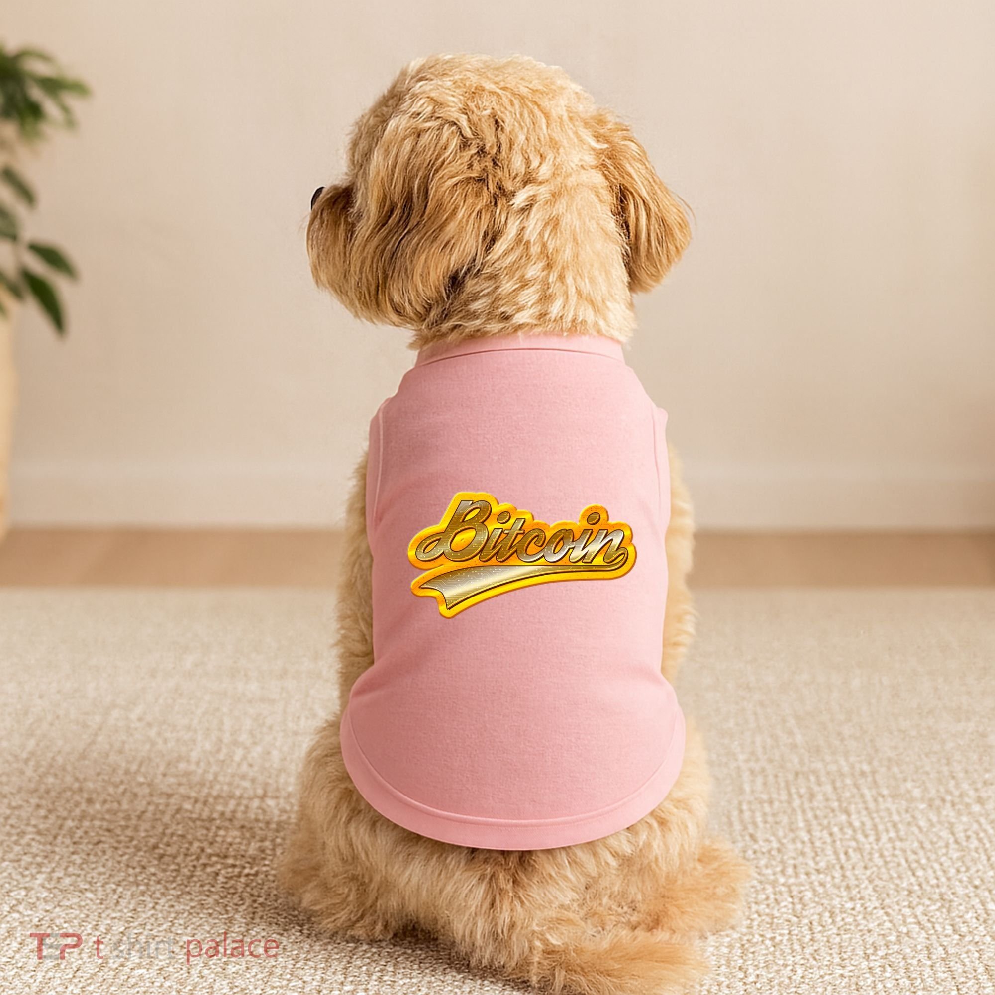 Sporty Style Gold Bitcoin Doggie Tank