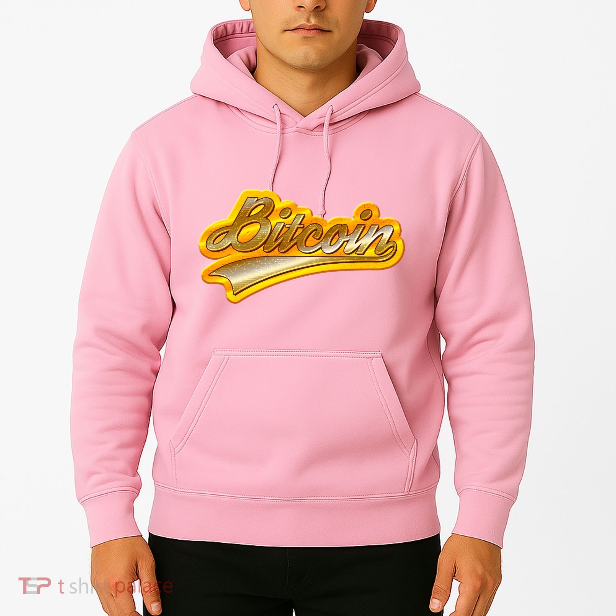 Sporty Style Gold Bitcoin Hoodie
