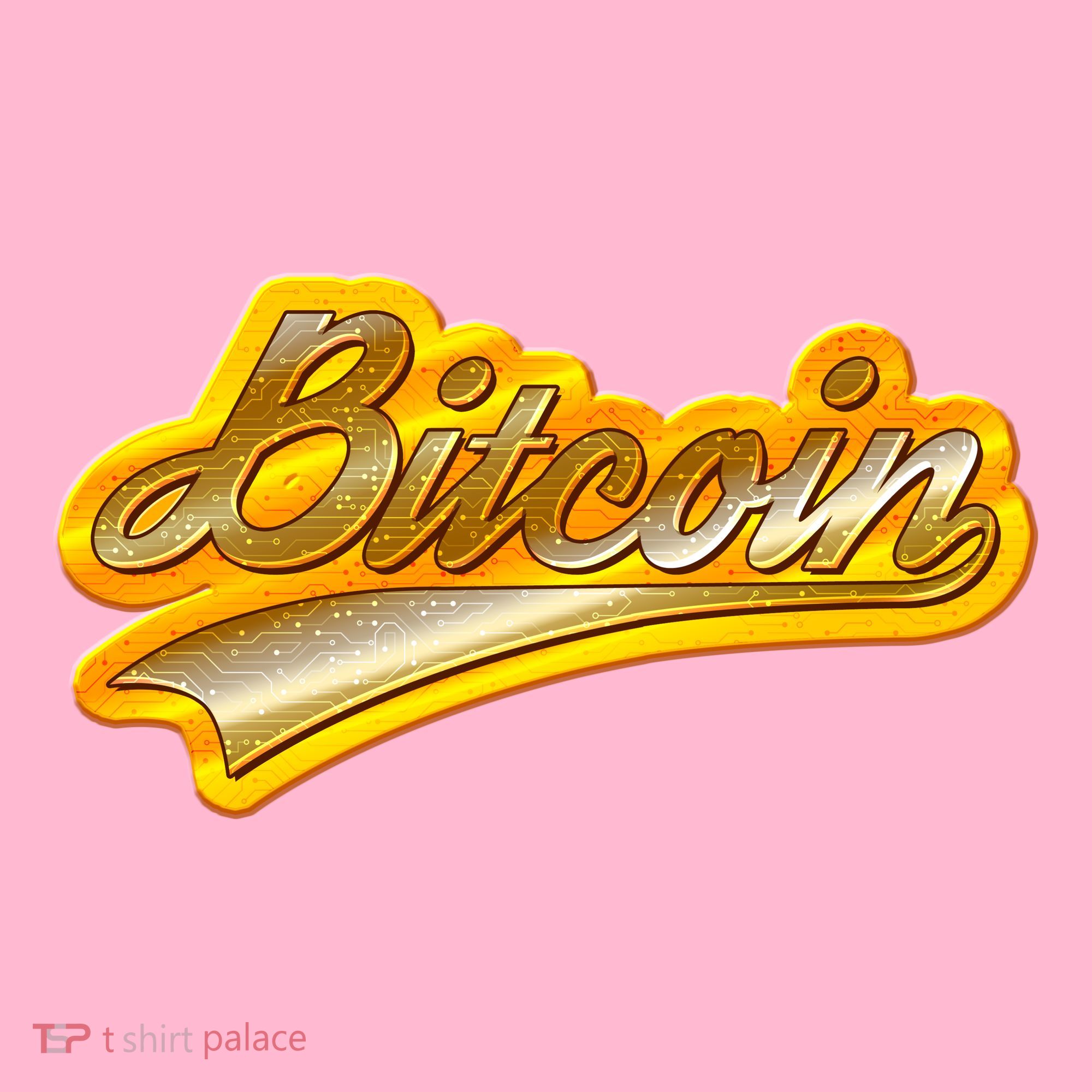 Sporty Style Gold Bitcoin Hoodie