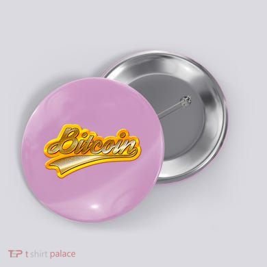 Sporty Style Gold Bitcoin Button