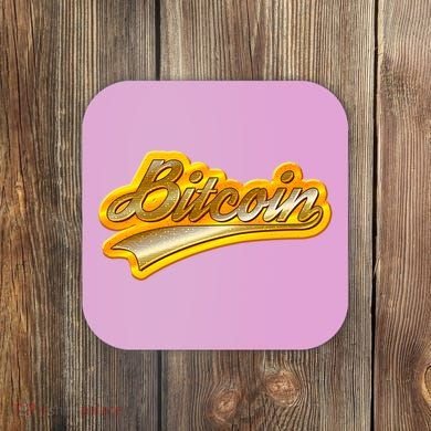 Sporty Style Gold Bitcoin Coaster