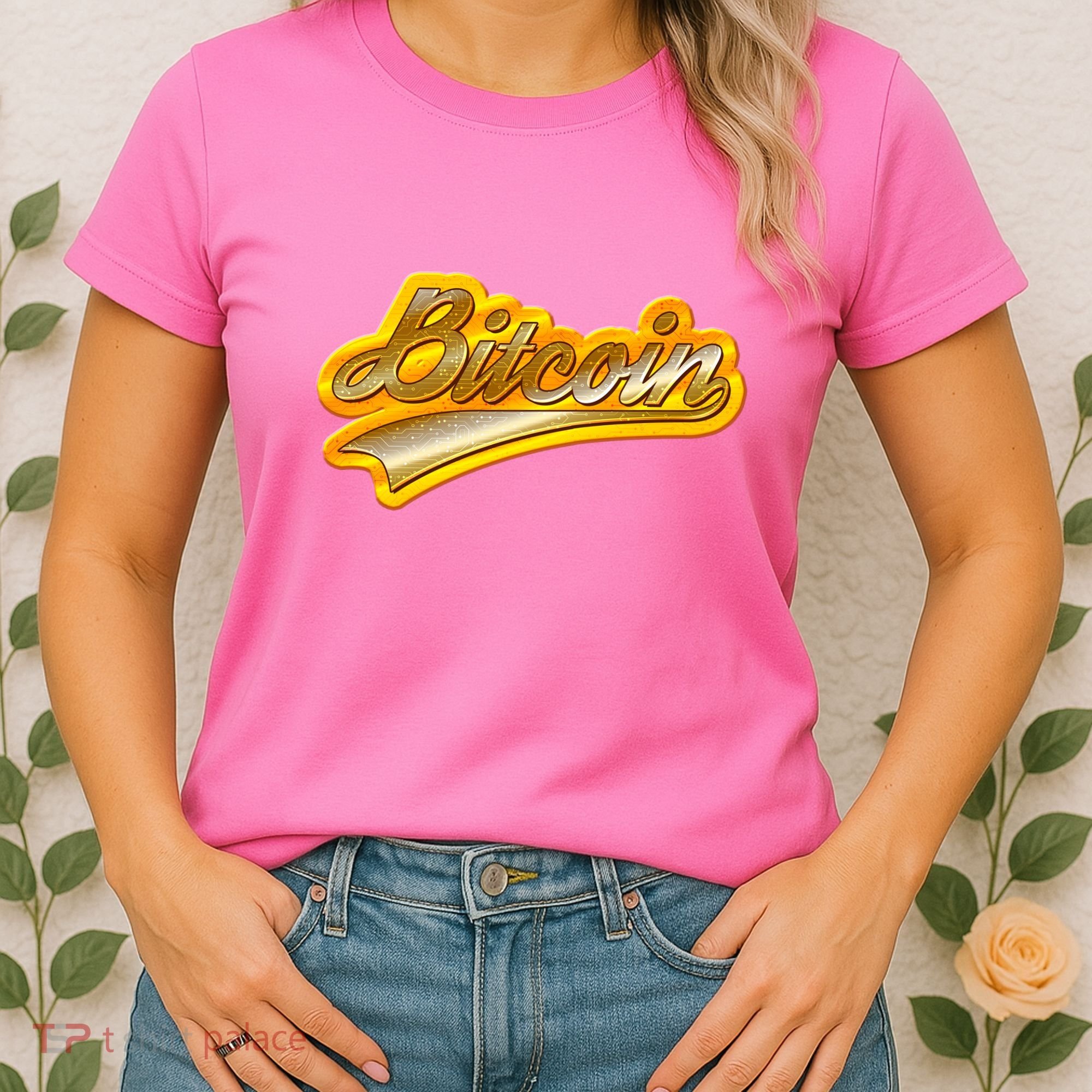 Sporty Style Gold Bitcoin Women's T-Shirt