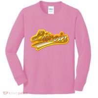 Sporty Style Gold Bitcoin Kids Long Sleeve Shirt thumb 0