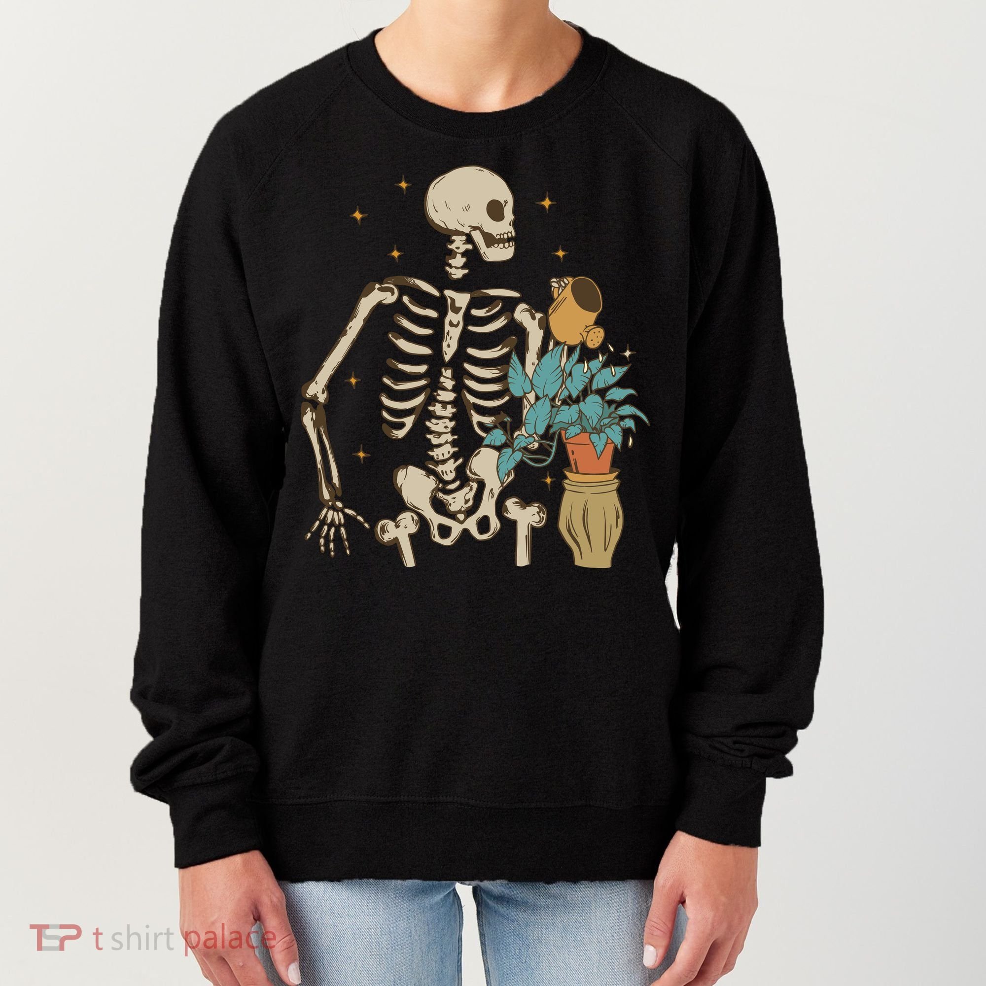 Skeleton Spring Garden Plant Women's Sweatshirt
