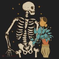 Skeleton Spring Garden Plant Women's Sweatshirt thumb 2