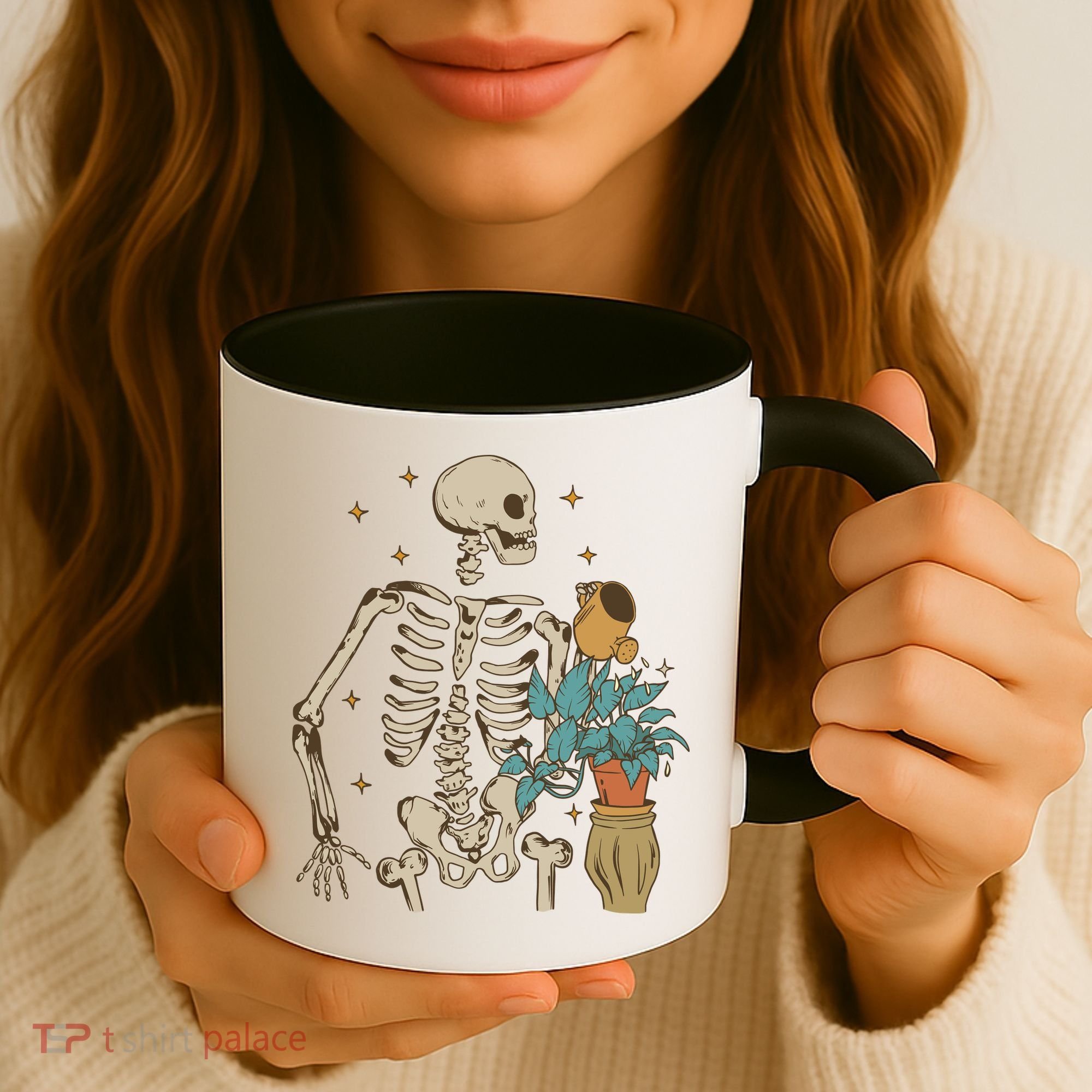 Skeleton Spring Garden Plant Coffee Mug